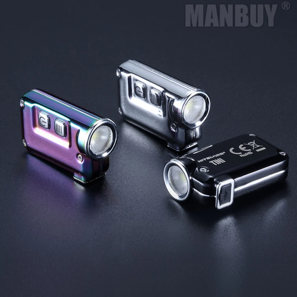 Перезаряжаемый мини светильник для ключей NITECORE TINISS tini CU Micro USB EDC металлический
