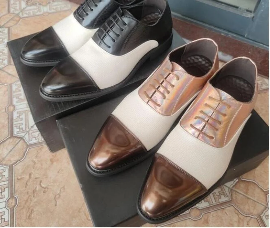 

Handmade Men New Fashion Pu Leather Breathable Lace-up Ankle Low Heel Shoes Male Casual Classic Retro Style Oxfords Shoes 4M146