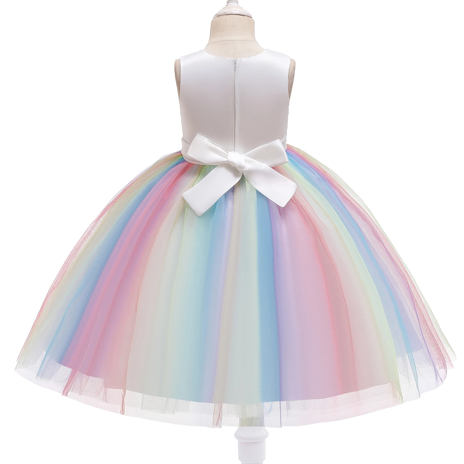 Платье для девочек с блестками со звездами на новый год Бальное свадьбу