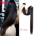 Пряпряди человеческие волосы для наращивания, 40 Дюймов, 30, 32, 34, 34 пряди, бразильские волосы для женщин, Длинные прямые пряди