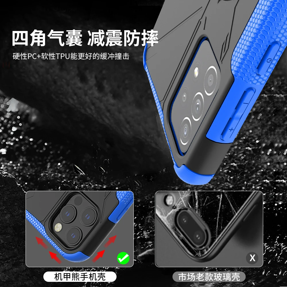 For Samsung Galaxy A52 5G Case Cover Magnetic Ring Holder Stand Heavy Duty Armor Shockproof Bumper Phone Case For Samsung A52 5G