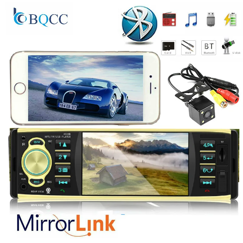 MP5 плеер автомобиля Радио Стерео Bluetooth кассета 1 Din 4 ''экран FM Авторадио AUX/USB