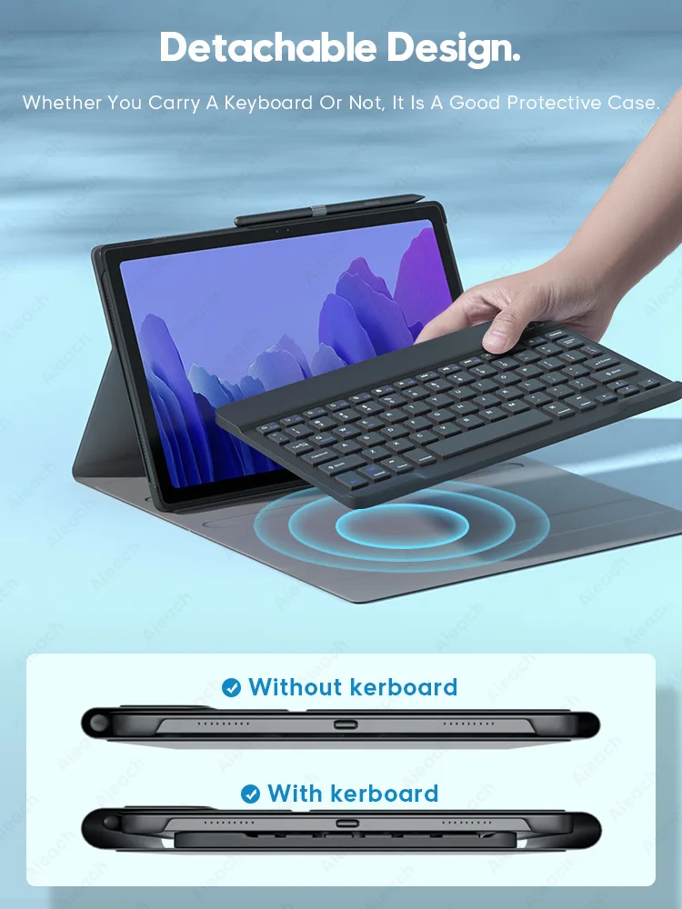 

Samsung Tab A7 Case With Keyboard Samsung Galaxy Tab S6 Lite S7 S5e S4 A 10.1 2019 A 2018 Case Spanish Russian French shell