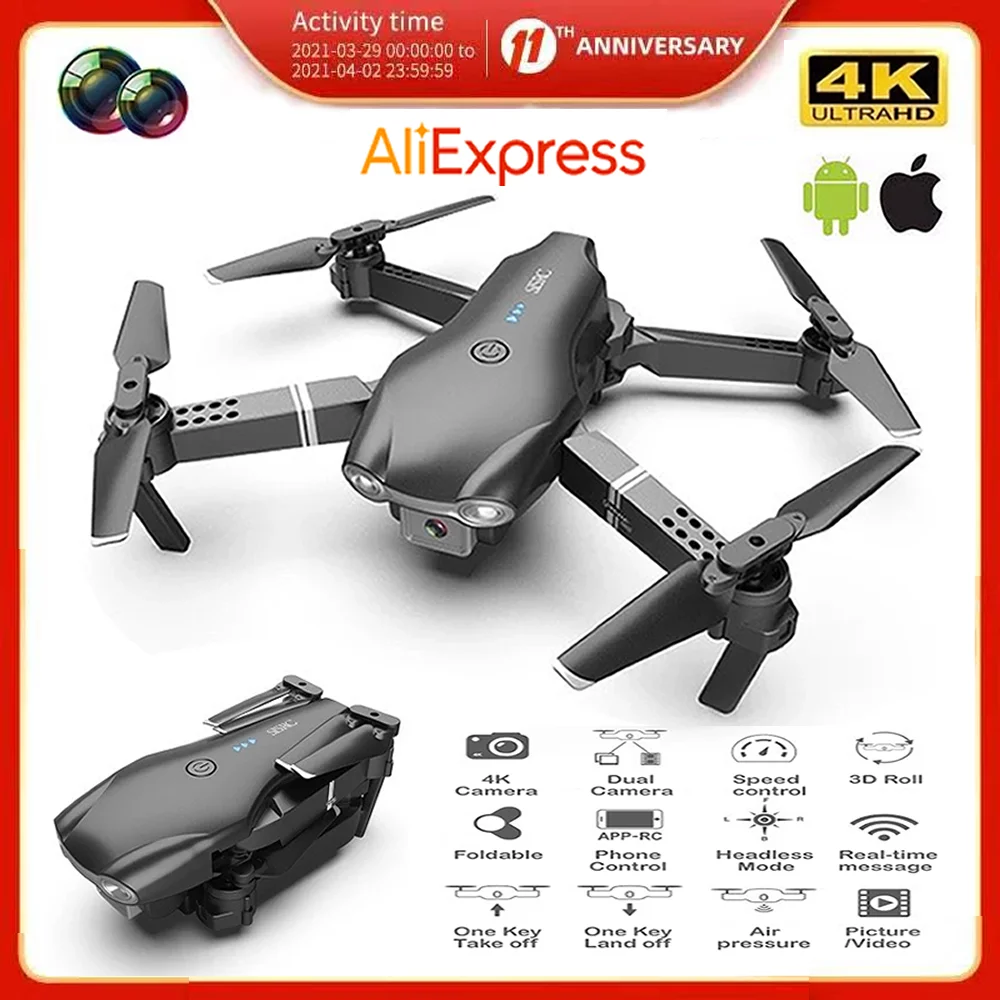 

RC Drone UAV Wifi Quadcopter with Camera 4K Foldable Fixed Height Folding Aerial Remote Control Aircraft Global Hot Toy