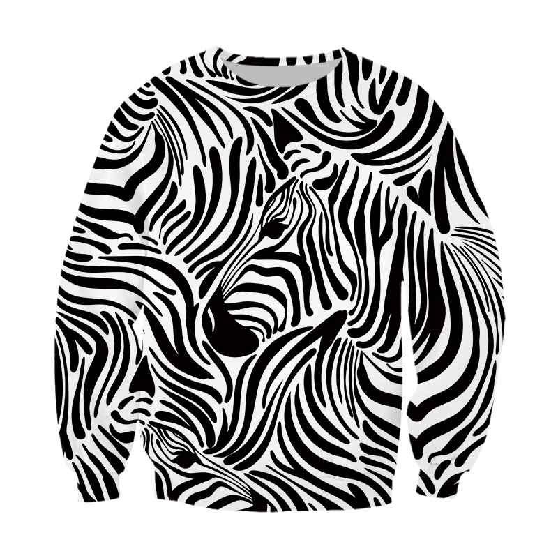 

LIASOSO Vintage Hoodie Men 3D Print Zebra Pattern Men Women New Fashion Spring Hooded Sweatshirt Long Sleeve Streetwear