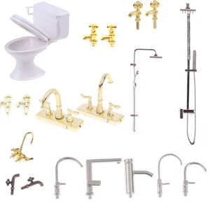 Моделирующий смеситель для ванны и душа, имитация водопроводного крана, игрушки для 112 кукольного домика, миниатюрная мебель для кукольного домика, игрушки