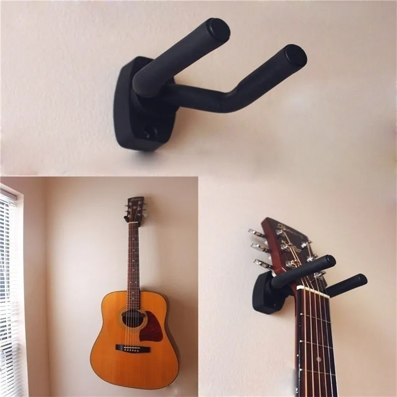 

1 Pcs Guitar Hanger Hook Holder Wall Mount Stand Rack Bracket Display Guitar Bass Screws Accessories