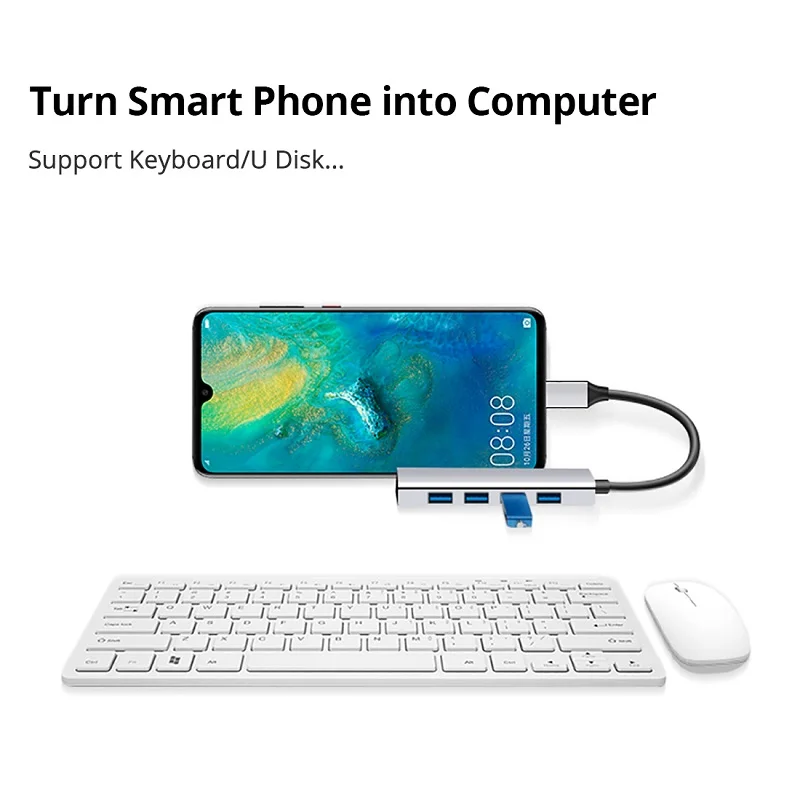 Snowkids USB Type C Hub to 4 3 0 порта адаптера расширения Huawei MateBook 13|USB-хабы| |