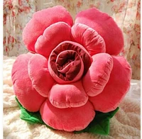 50cm romantic valentines gift toy rose cushion big rose car pillow wedding decoraiton toy rose plushed red rose cushion