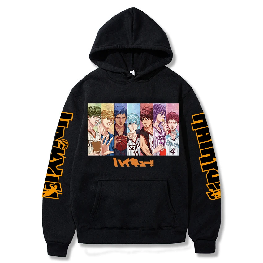 Толстовка Kuroko мужская с принтом в японском аниме модная уличная одежда зимняя