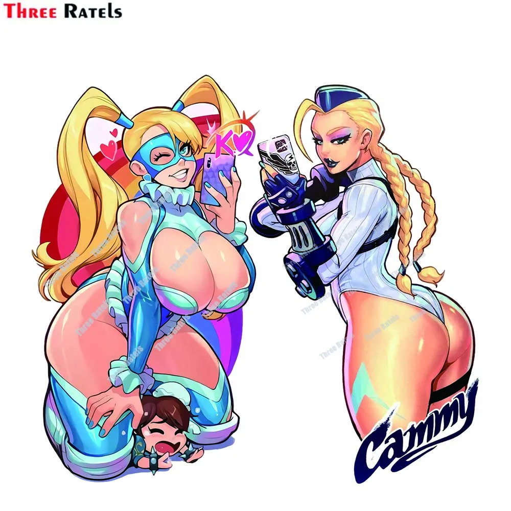 

Наклейки на автомобиль Three Ratels E157 Cammy White, наклейка в стиле аниме, украшение для автомобиля