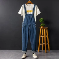 men loose cargo bib denim overalls pants multi pocket overall women casual coveralls suspenders jumpsuits rompers wear coverall