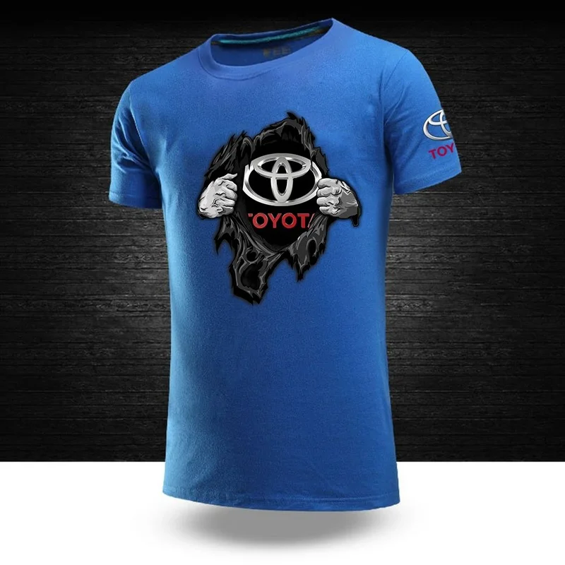 

2021 New Men's Toyota Car Logo Summer Brand Cotton Man T-shirt Short-sleeve Man Short Sleeve T-shirts For Male Custom Tops