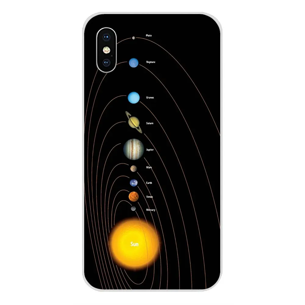 Мягкие чехлы из ТПУ для Apple iPhone 4 4S 5 5C 5S SE 6 6S 7 8 Plus X XS Max XR Saturn Saturnus Planets Of Solar System |