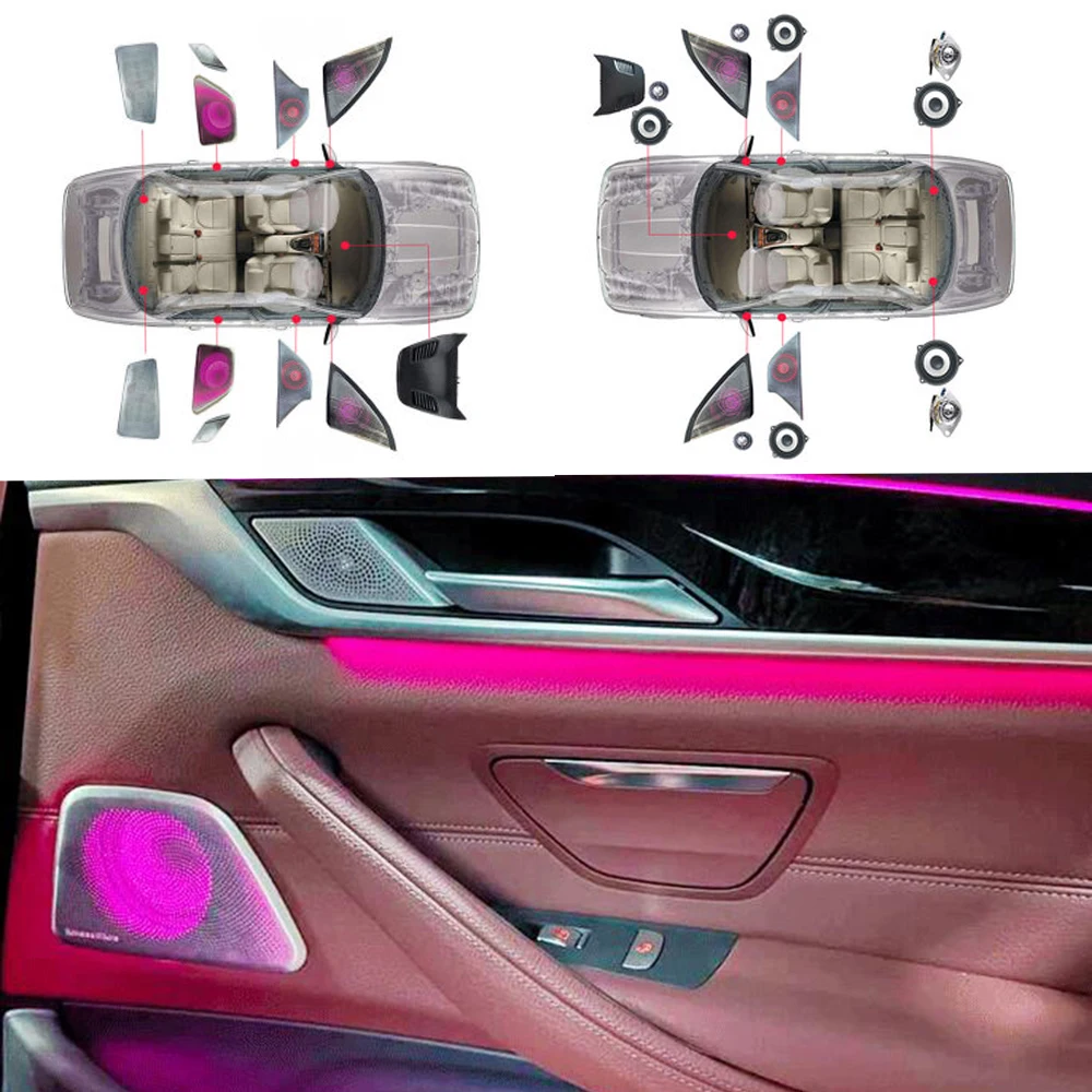 

8/11PCS For BMW 5 Series G30 G38 Door Luminous Panel LED Glow Lamps Decorative Atmosphere Cover Ambient Light Neon Panel