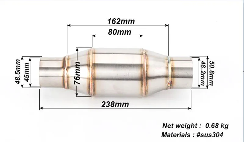 Выхлопная труба для мотоцикла 51 мм глушитель Расширительная камера установка