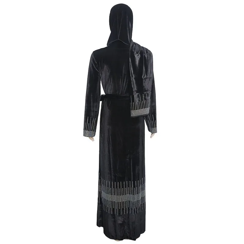 Бархатное элегантное мусульманское платье женские длинные платья роскошная