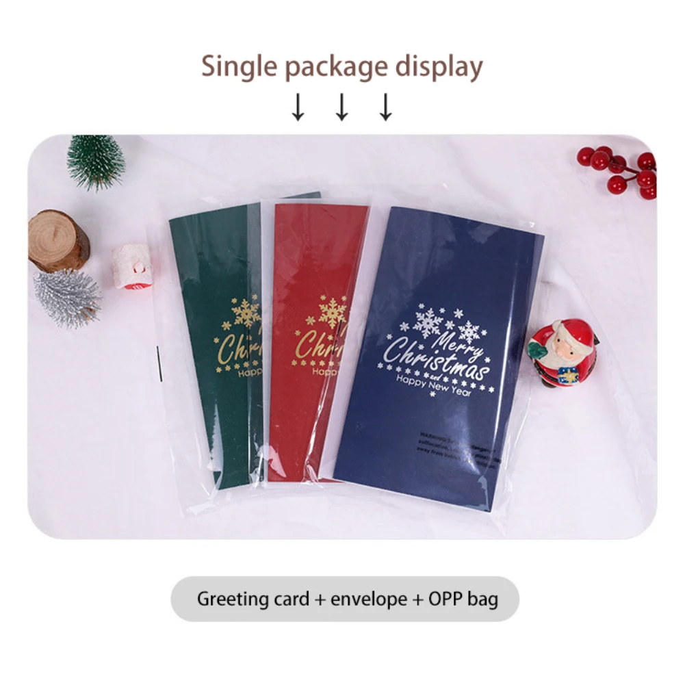 3D креативная Выдвижная Рождественская елка поздравительная открытка сверкающая