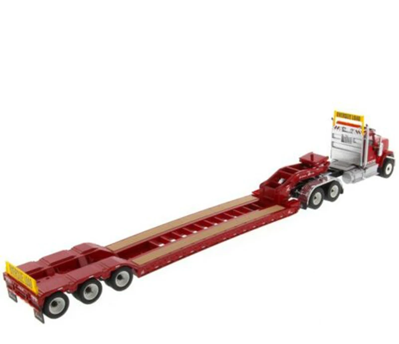

n Stcok Collectible 1/50 Scale International HX520 Day Cab Tandem Tractor With XL 120 Lowboy Trailer Model for Fans Boys Gifts