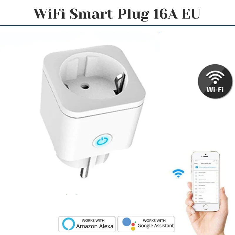 

16A EU Smart WIFI Power Plug With Power Monitor Smart Home Wifi Wireless Socket Outlet Works With Alexa Google Home Smart Life