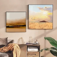 sunrise landscape nordic posters prints wall art canvas painting abstract wall pictures for living room scandinavian home decor