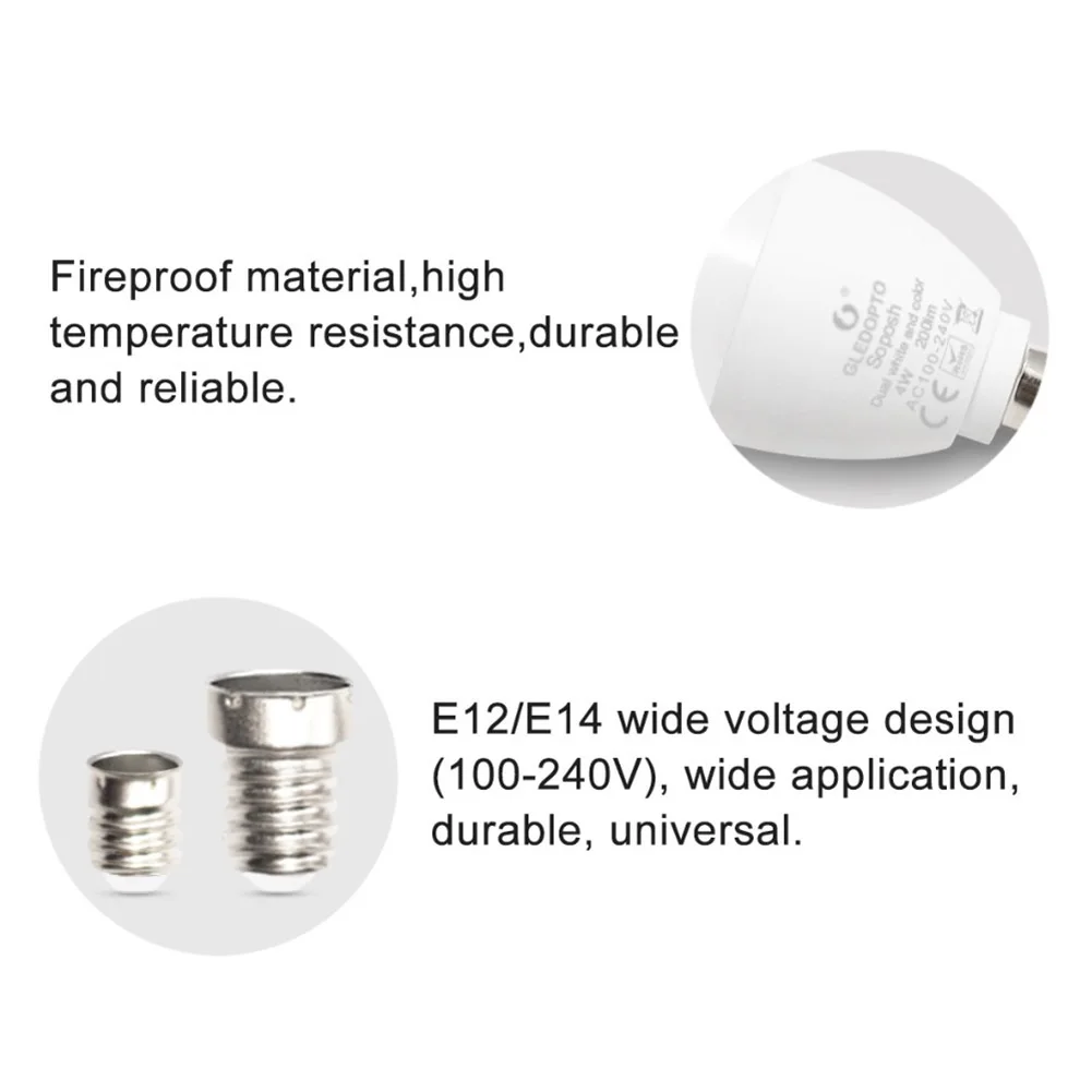 

OPTO 4 E12/E14 Zigbee RGB + CCT