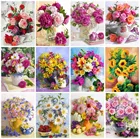 EverShine Алмазная живопись цветы вышивка крестом Алмазная вышивка пионы картины из страз мозаика искусство кустарный декор для дома