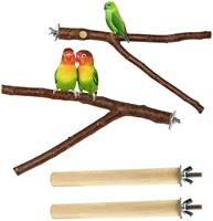 24pcs pet parrot bird standing stick bite claw grinding toy wood hanging stand perches for bird cage vogel speelgoed