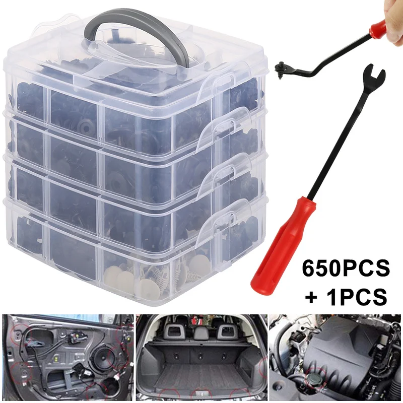 650 шт 22 размер авто крепеж зажим смешанный автомобильный корпус нажимной