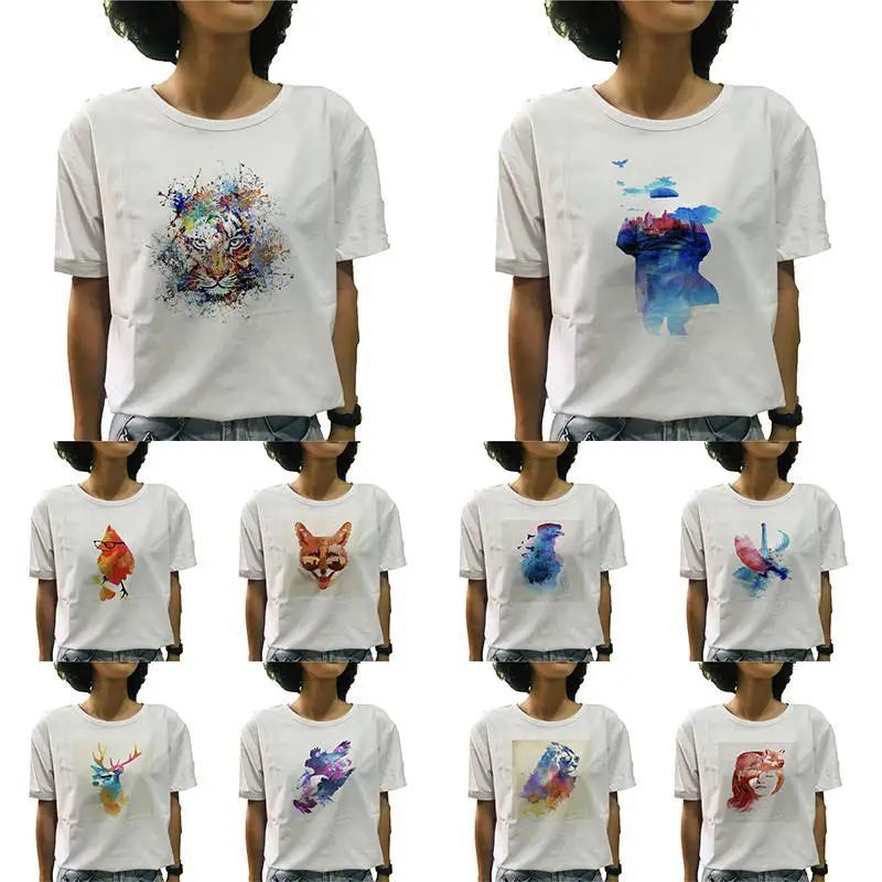 Женская футболка с короткими рукавами круглым вырезом и ярким принтом лисы TX57 |