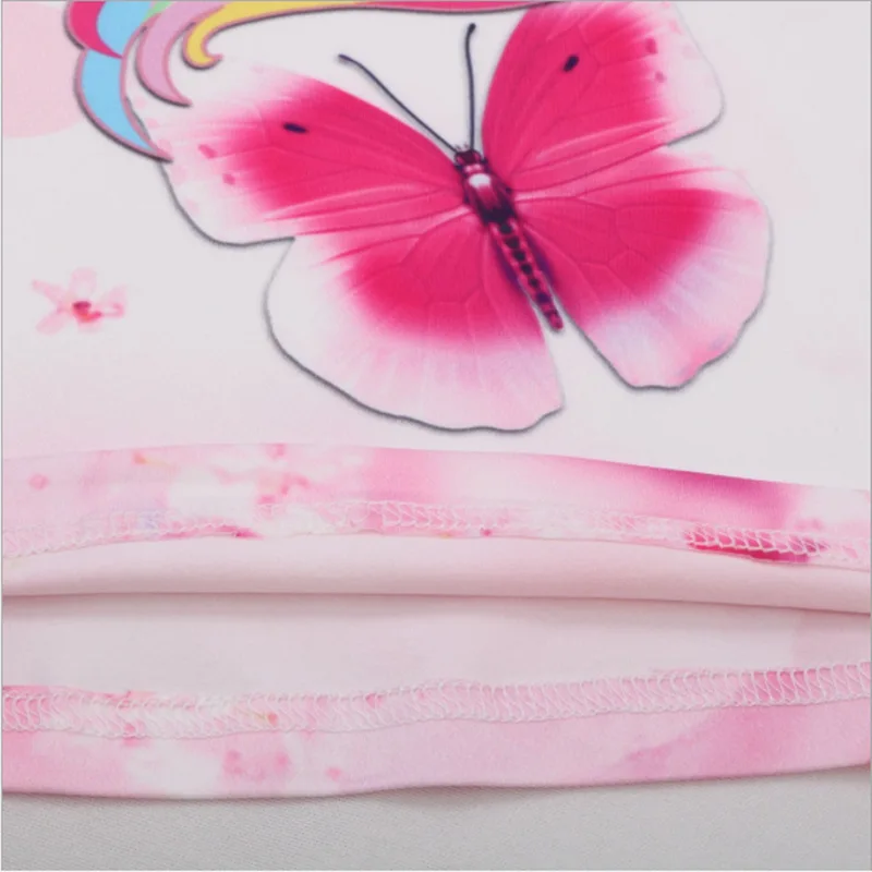new hot Girls Dresses unicorn Pegasus pattern Princess Party Dress For gift Butterfly Printing Baby Girl Clothes | Детская одежда и