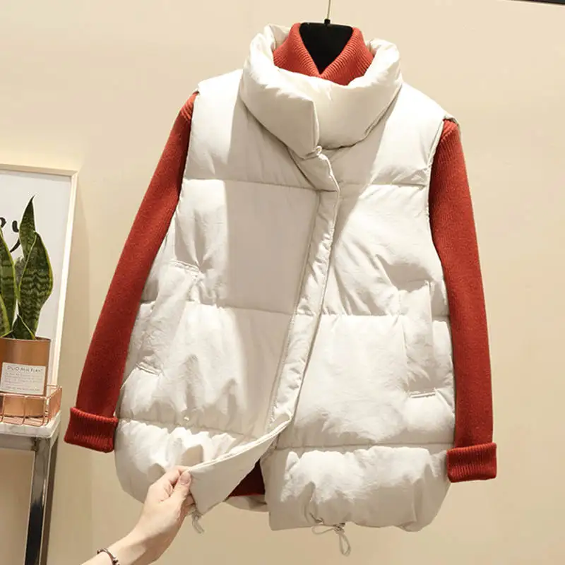 Зимняя женская куртка Теплый Женский жилет хлопковые парки короткий пуховой с