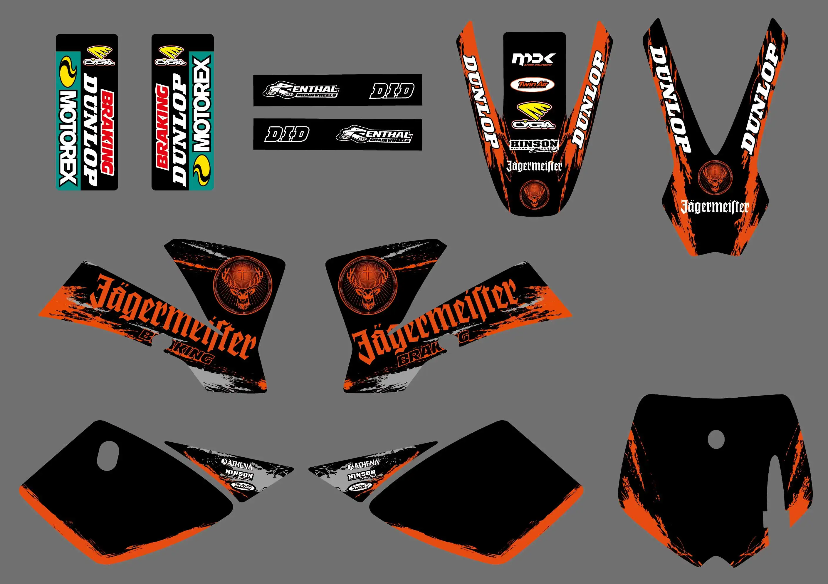 0251 новые стильные наклейки Team Fulle графические наборы для KTM SX 50 SX50 2002 2008 2007 2006 2005 2004