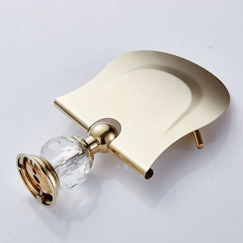 Роскошный держатель для туалетной бумаги с золотым кристаллом рулонной салфеток