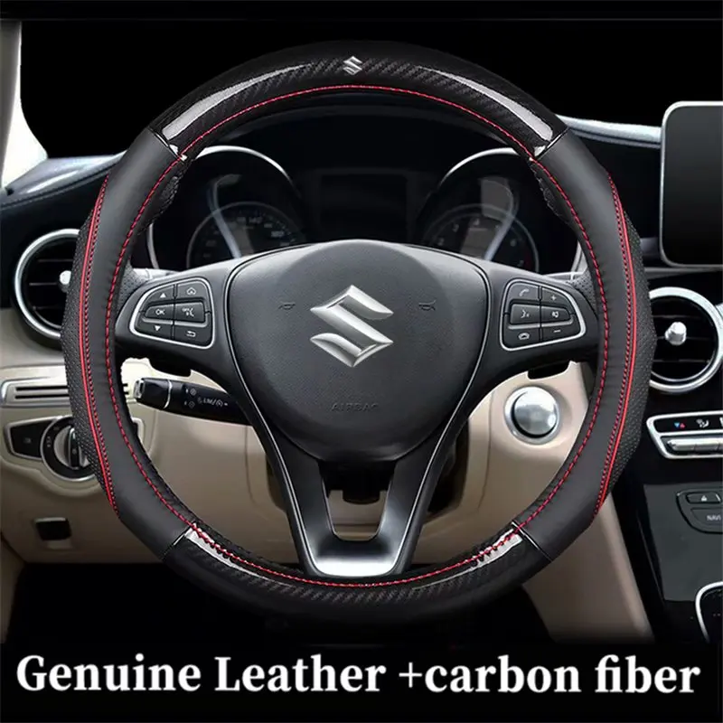 Автомобильные чехлы из натуральной кожи для руля Suzuki Alivio Ciaz KIZASHI SX4 S Cross GRAND VITARA BALENO