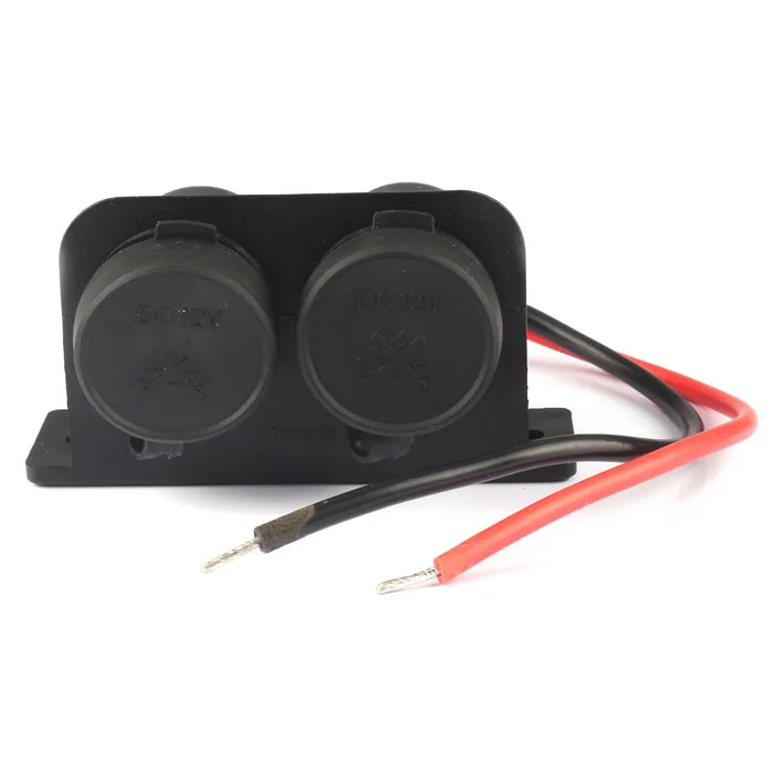 12 В мотоцикл сигарета двойной разъем черный Зажигалка двойная розетка вилка