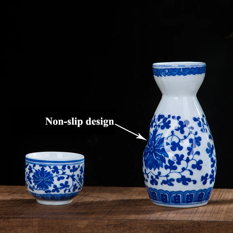 8 шт./лот винный набор Цзиндэчжэнь керамическая чашка горшок поднос голубой и