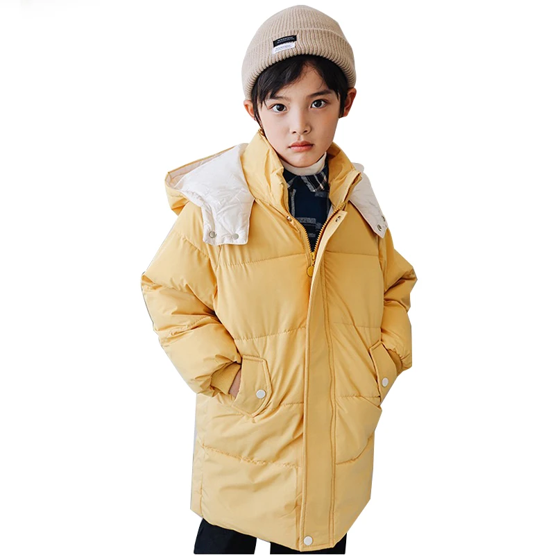 

Children Down jacket Winter Boys hoodies Girls Cotton-padded Parka & Coats Thicken Warm Long Toddler Kids OuterwearJackets 3-7Y