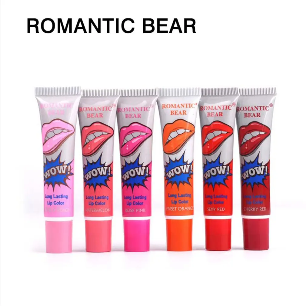 ROMANTIC BEAR Long Lasting Easy Peel Off Lip Gloss Mask Waterproof Makeup Matte Tint Lipstick Women Balm Cosmetic Hot |