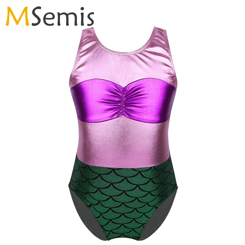 Балетное трико для девочек Детский комбинезон без рукавов с металлическими