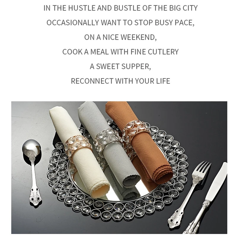 Кольцо для салфетки Кнопка кристаллическое кольцо свадьбы или торжественного