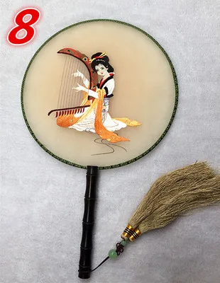 Ручная работа 100% шелк тутового шелкопряда вышивка в Сучжоу Круглый веер