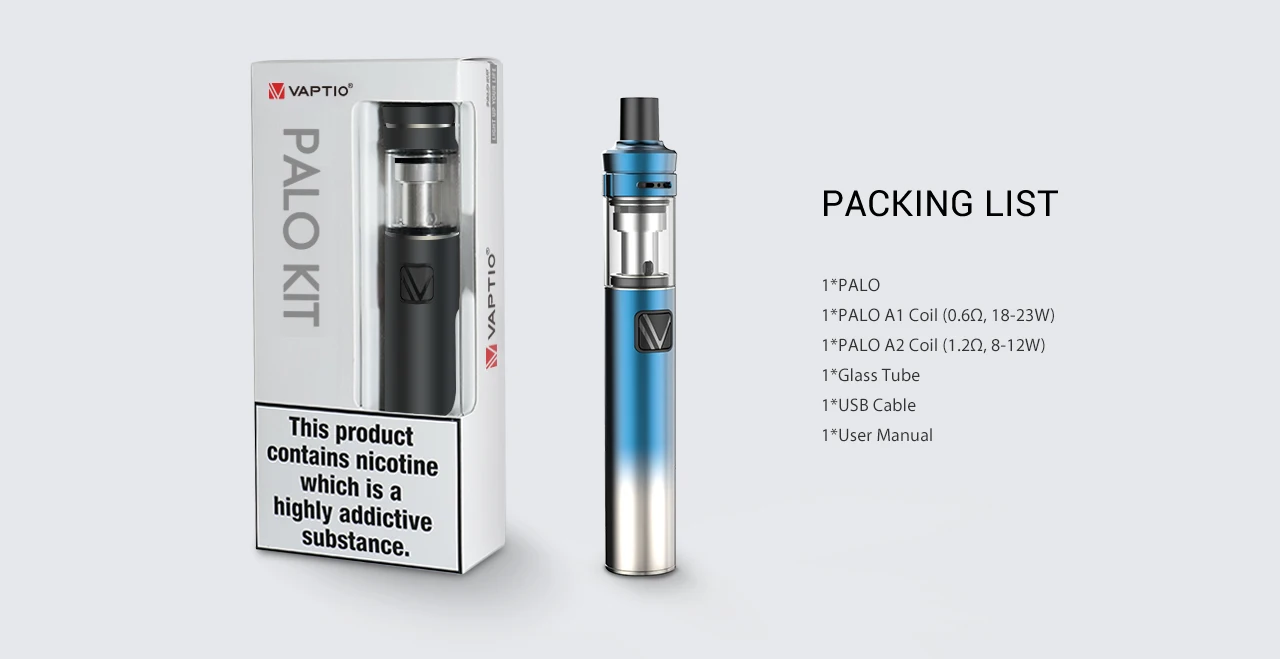 【Рождественская Подарочная коробка 】 【отправить Новогодний подарок 】vaptio PALO Kit Vape ручка с аккумулятором 1500 мАч электронная сигарета испаритель