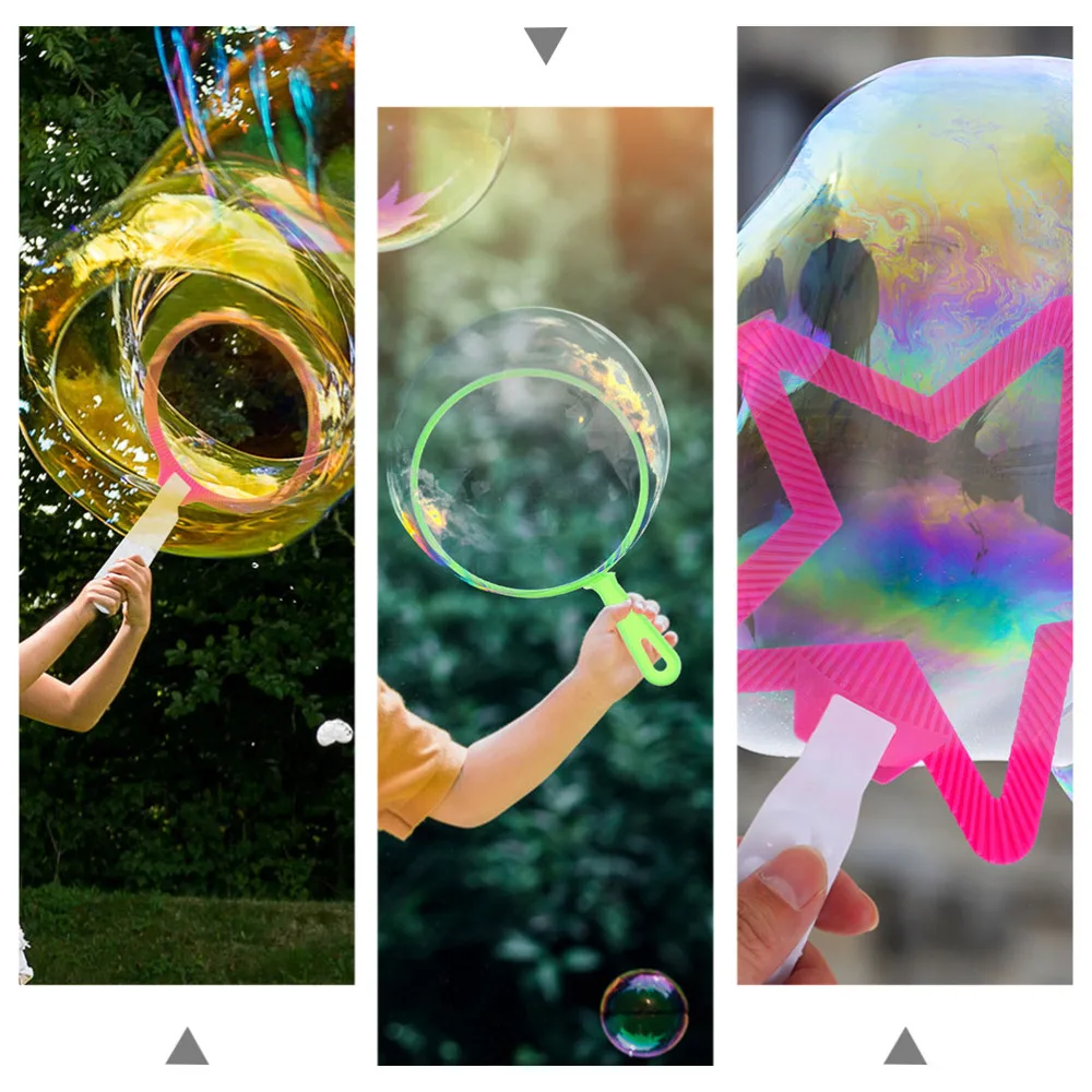 

4Pcs Colorful Big Bubble Set Bubble Wands Outdoor Activity Bubble Party Gift