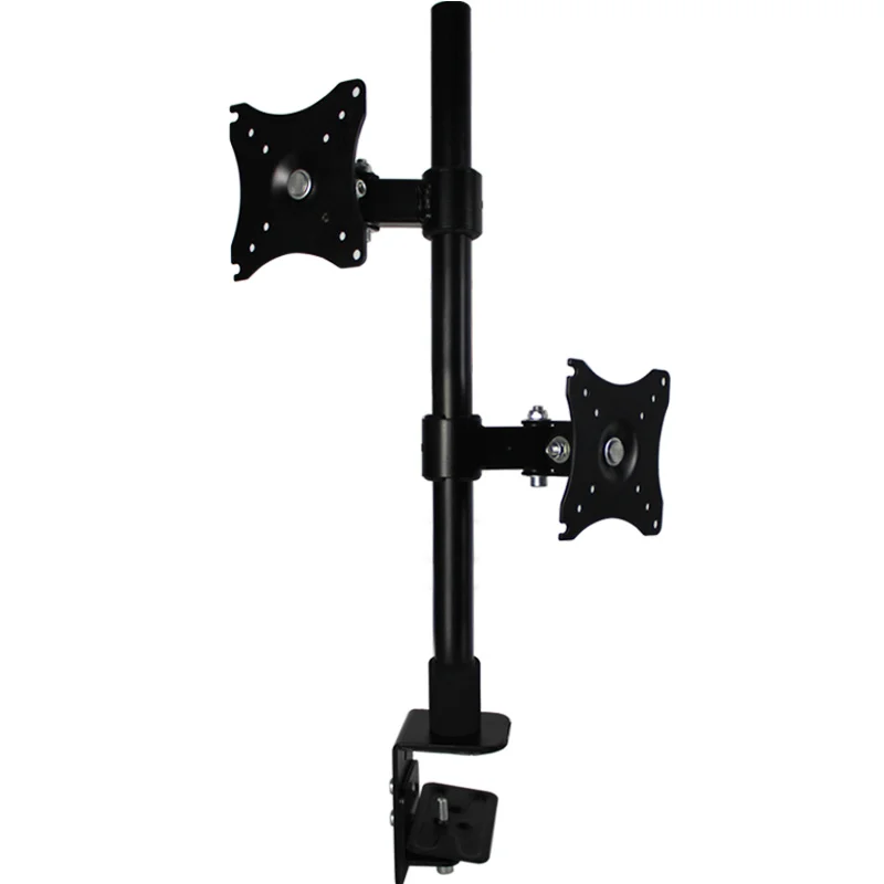 HILLPORT Full Motion Dual Monitor Desktop Stand Holder 10"-27" Clamp Grommet Hole Base PC Mount Foldable Arm Support XD60 |
