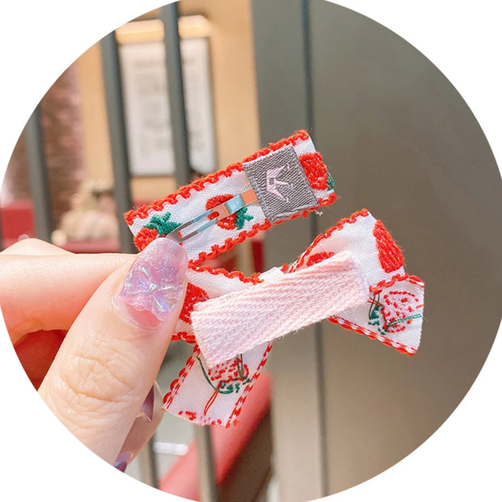 

Girl Hair Bangs Accessorie Clip Bow Hairpin Side Cartoon