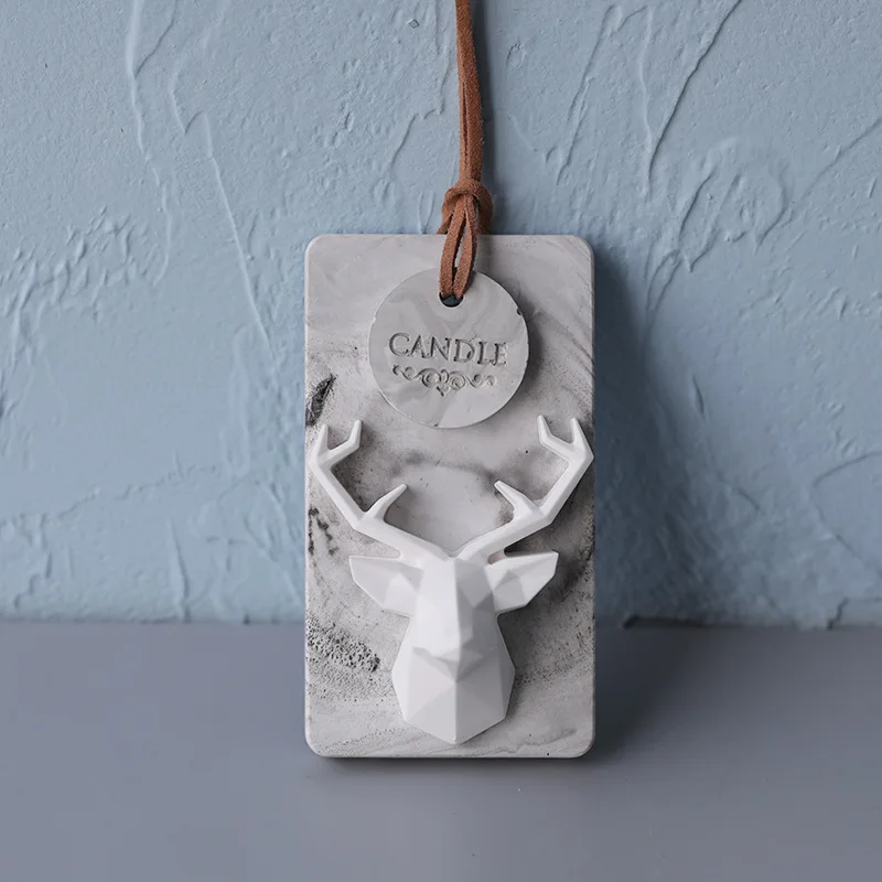 Geometric Deer Head Silicone Mold Home Car Air Outlet Ornament Aromatherapy Plaster Molds Handmade DIY Decoration Mould | Дом и сад