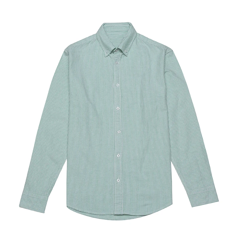 

High quality bear 100% cotton men's shirt 2021 spring and summer new striped casual shirt