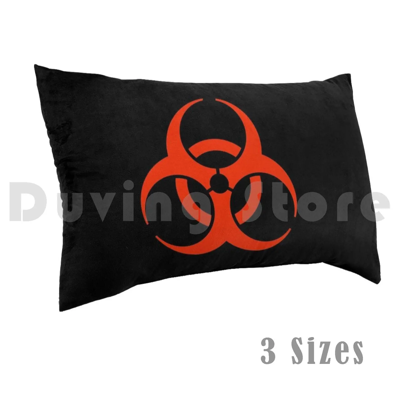 

Bio Hazard. Danger , Hazard , Symbol , Biological Hazard , Warning , Red On Black. Pillow Case DIY 40x60 2491