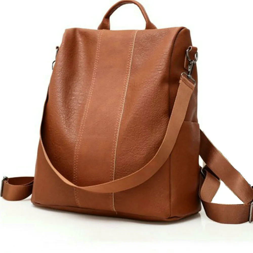 Женский кожаный рюкзак университетский адрес Студенческая сумка ноутбук